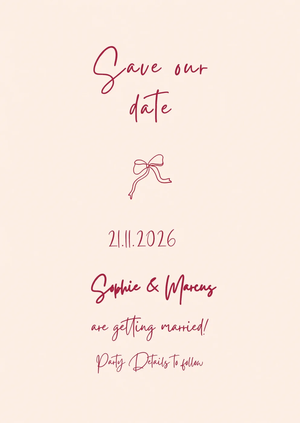 RUBAN save the date card