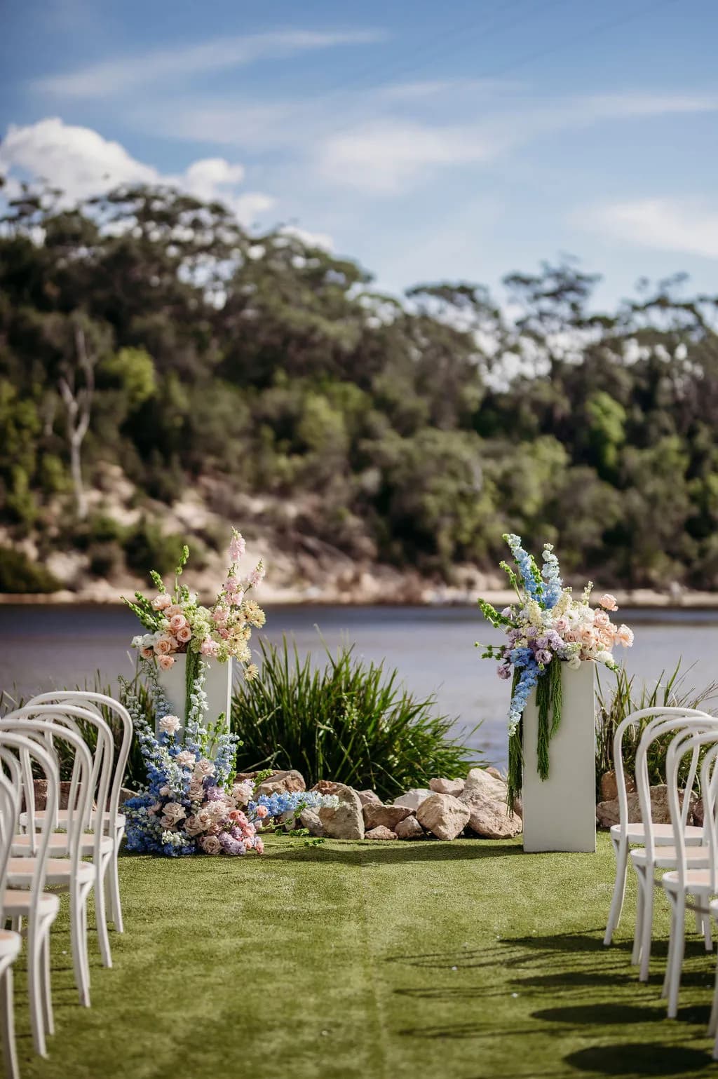 Colourful wedding flowers at The Cove Jervis Bay