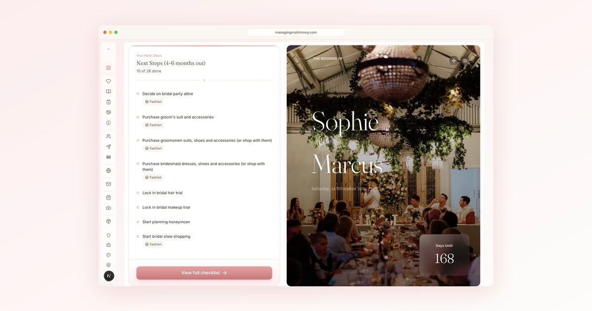 Managing Matrimony — wedding